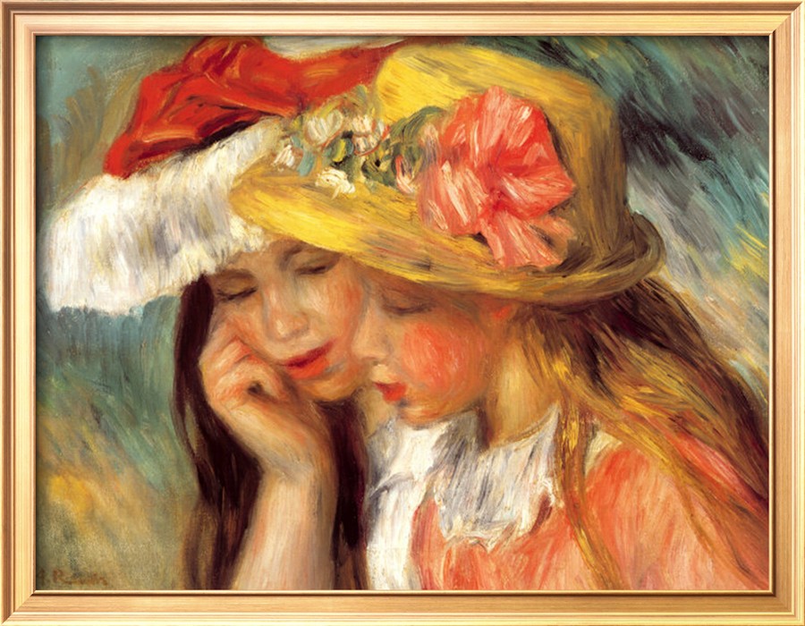 Deux Soeurs - Pierre-Auguste Renoir painting on canvas